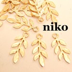 葉っぱチャーム♬ゴールド10個