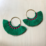 GREEN FRINGE TASSEL GOLD RING PARTS