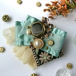 pale Bouguet Ribbon  ヘアクリップ〔ミント〕