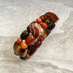 夢幻瑪瑙とサードニクス赤縞瑪瑙のバングル