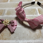 ☆キッズ☆ヘアーアクセサリーセット☆ヘアークリップピン&カチューシャ☆ピンク☆
