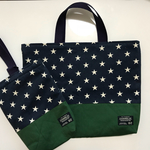 星×カーキ レッスンバック 上靴入れ 2点セット 入園入学 小学生