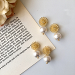 Flower cabochon＊cotton pearl