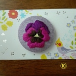 刺繍ヘアゴム⑩(くるみボタン直径38ミリ)