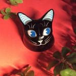 黒猫の胸像●置物●立体●動物●粘土●人形