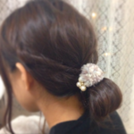 再販★No.01 忘れな草 ころっとポンポンビジューヘアゴム