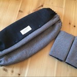 サイズアップ抱っこ紐カバー　よだれカバー　２点セット　ヒッコリーデニム