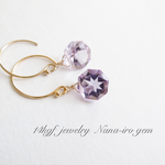 ＊再販＊14kgf  pink amethyst pierce