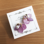 紫陽花花びらピアス