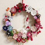 【no様リクエスト作品】ちりめん細工 和風リース