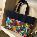 可愛いブロック柄 BAG IN BAG 収納力抜群‼️