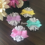 NEW♡サークルフリルリボンのベビーヘアクリップ