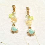 《再販》小鳥のさえずり（ミント）【イヤリング or ピアス】