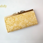 USA生地☆Lace★がま口長財布