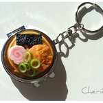 【再販】昔ながらの中華そば キーホルダー付き両面ミラー..♪*ﾟ