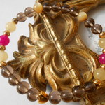 スモーキークォーツ・Heartパーツブレスレット