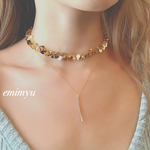 Square Gold Design Chain Necklace