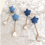 demim stars☆twinkle zirlonia  ピアス  星☆