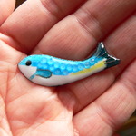 七宝焼・小さな魚（メルヘンブルー）