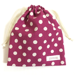 きんちゃく❁﻿大人なドット 濃いピンク