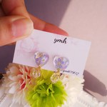 ガラスビーズ付♡勿忘草ピアスorイヤリング