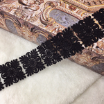 ＊再入荷＊1m ロココ風 ケミカルレース モチーフ 黒 BK180201 ハンドメイド 手芸 素材 材料 DIY