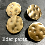  【4個】gold round wave ボタン