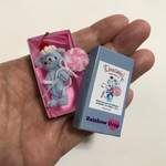 Rainbow Drop◆ミニチュアテディベア◆３cmの水色くまさん◆箱付き
