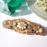 anemone ビーズ刺繍バレッタ