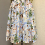 《kai's》輸入生地大勢の天使たちが戯れたウエストゴムのギャザースカート