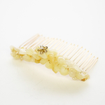 ＊送料値引＊天然石アラゴナイトのお花ヘアコーム♡