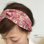 着物ターバン（ボルドー、梅、松、竹）クロスタイプ