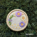 お花の刺繍ブローチ✴︎366