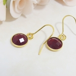 ❤SALE❤*P07***キラキラカットビーズ☆ピアス（赤色）