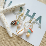 ミニフープwaveシェルピアス☆。