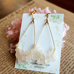 桜色❤︎紫陽花のフープピアス