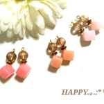 再…販♡　春のアンティークピアス／イヤリング／ノンホールピアス