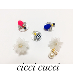 アシンメトリー春花虫さんピアス イヤリング