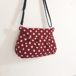 3WAY ポシェットポーチ/斜め掛け /クラッチ/ショルダーバッグ - Large Dots in Red