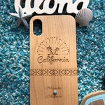 木製iPhoneケース 名前入り カリフォルニア California✯名入れ✯名前入り✯木✯ウッド✯ペア✯ギフト✯結婚記念日✯記念日✯