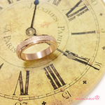 10号サイズ ステンレス製 ピンクゴールドザラザラリング 幅4mm 指輪 