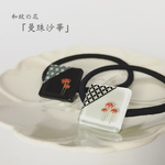 硝子ヘアゴム 「和紋の花」