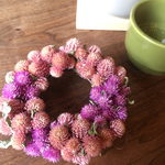 千日紅のドライフラワーリース