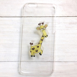 キラキラしたキリン スマホケース