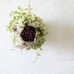 ORDER:Aさま:ドライあじさいのころころ/green×rose