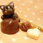 にゃんこのしっぽ○チョコレートのストラップ○さばとら猫