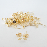 【約100個】4mm丸皿ピアス キャッチ付