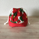 つばきのミニ巾着（コップ袋）
