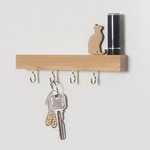 猫の種類が選べます　マグネット式　猫と鍵かけとシャチハタ立て　■□基本送料無料□■