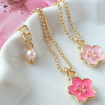 霞桜のネックレス